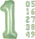 Sage Green Number 1 Balloon 40 inch, Number 1 Birthday Balloons for Boy Girl, Oliver Green Foil One Balloon for 1st 10 11 12 16 18 Birthday Party, Anniversary Celebration Number Balloons Decorations