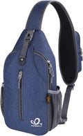 WATERFLY Crossbody Sling Backpack Sling Bag Travel Hiking Chest Bag Daypack