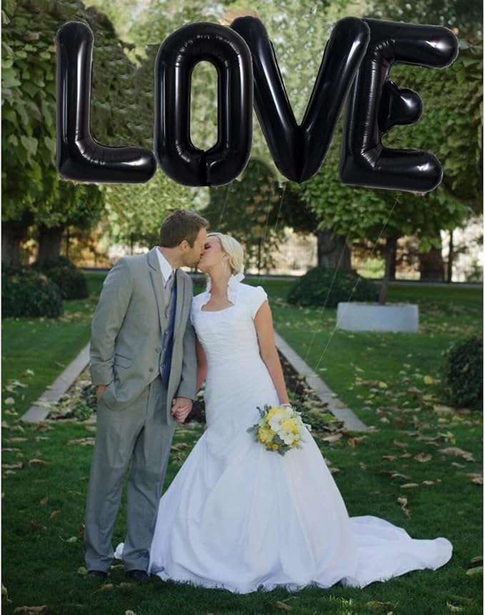 TONIFUL 40 Inch Large Black V Letter Balloons, Jumbo Helium Balloons for 2026 New Year Eve Graduation Wedding Baby Shower Birthday Party, Anniversary Supplies & Decorations