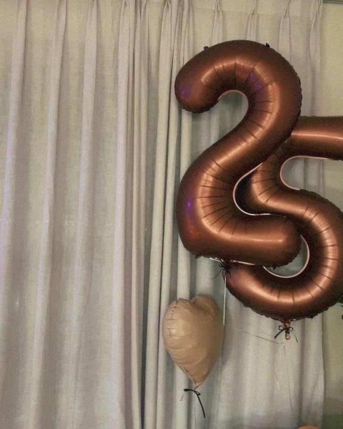 40 Inch Coffee Brown Number 1 Balloon, Giant Number 1 Balloons for 11th 12th 21st Birthday Decorations, Party Supplies for Baby Boy Girl, Coffee Brown Party Decor