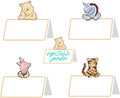 16PCS Winnie Food Labels Signs & Table Number Cards 3D Tent Cards Centerpieces for Tables Cute Pooh Baby Shower Decorations Birthday Party Favor Supplies