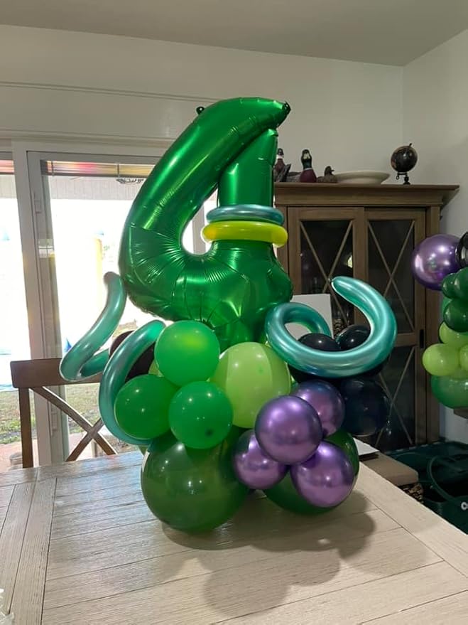 Green Number 0 Balloon 40 Inch, 0 Balloon Numberfor 10th 20th 30th 40th 50th 60th Birthday Decorations, Green Party Supplies for Men Women