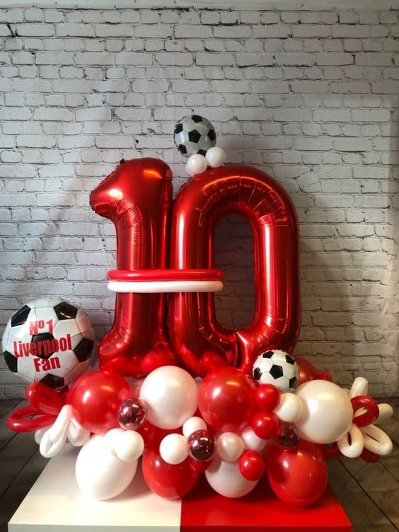 Red Number 17 Balloon 40 inch, 17 Number Balloons, 17th Red Birthday Decorations, 17 Year Old Girls Boys Party Supplies