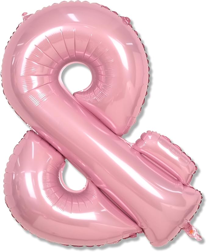 40 Inch Pastel Pink Letter Balloons, Baby Pink Giant Custom Foil Alphabet Balloon &, Mylar Self Inflating light pink Symbol &, Helium Letter & Balloon for Women Girls Birthday Party Decorations
