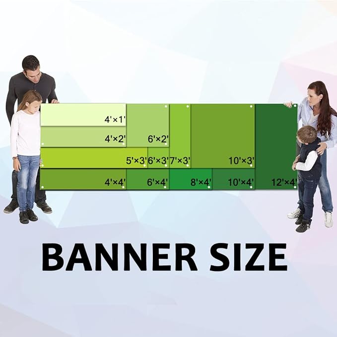 Custom Banners and Signs for Outdoor Indoor,Customize Your Own Banner with Photo Image Picture Logo or Name,Custom Banner for Birthday Party Business Graduation Wedding Event (10' X 4')
