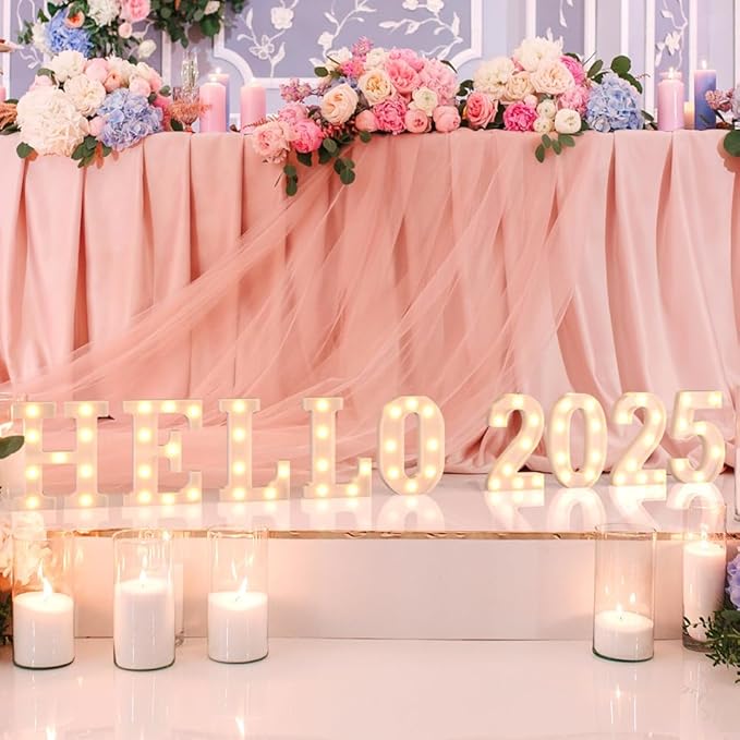 Marquee Numbers Light up Numbers, 0-9 Number Battery Powered LED Light, White Plastic Numbers Sign, Night Light Number Decor for Graduation Engagement Wedding Baby Shower Birthday (Number 0)