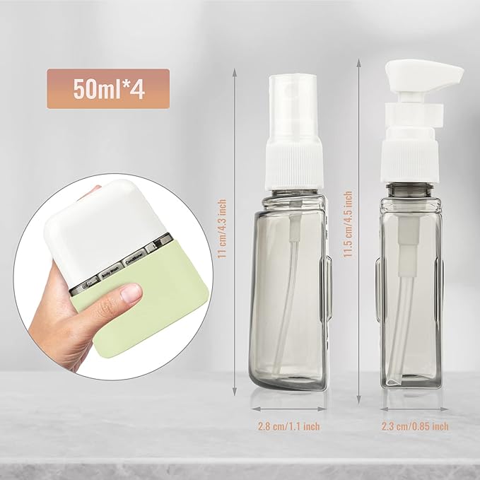 Bpluma Travel Bottles, Leak Proof Containers For Toiletries TSA Approved Airplane Accessories Kits For Liquid With Labels