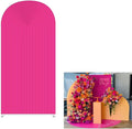 HUAYI Fuchsia Rosy Ripples Pattern Arch Backdrop Cover for Birthday Party Wedding Baby Shower Decorations Chiara Backdrops Arched Wall Frame Stands Covers Props GP-458 3ft * 6ft