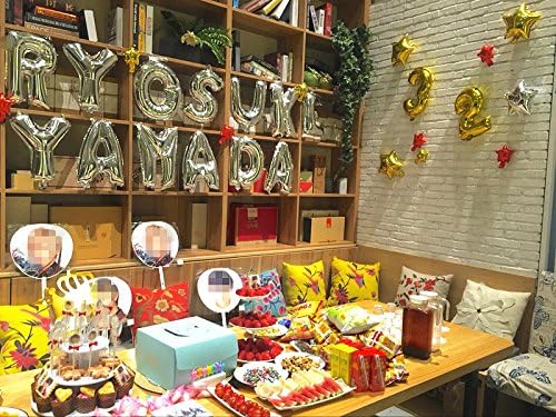 Glanzzeit 16 Inch Silver Foil Balloons Letters A to Z Numbers 0 to 9 for Prom Wedding Birthday Party Decor (Letter M)