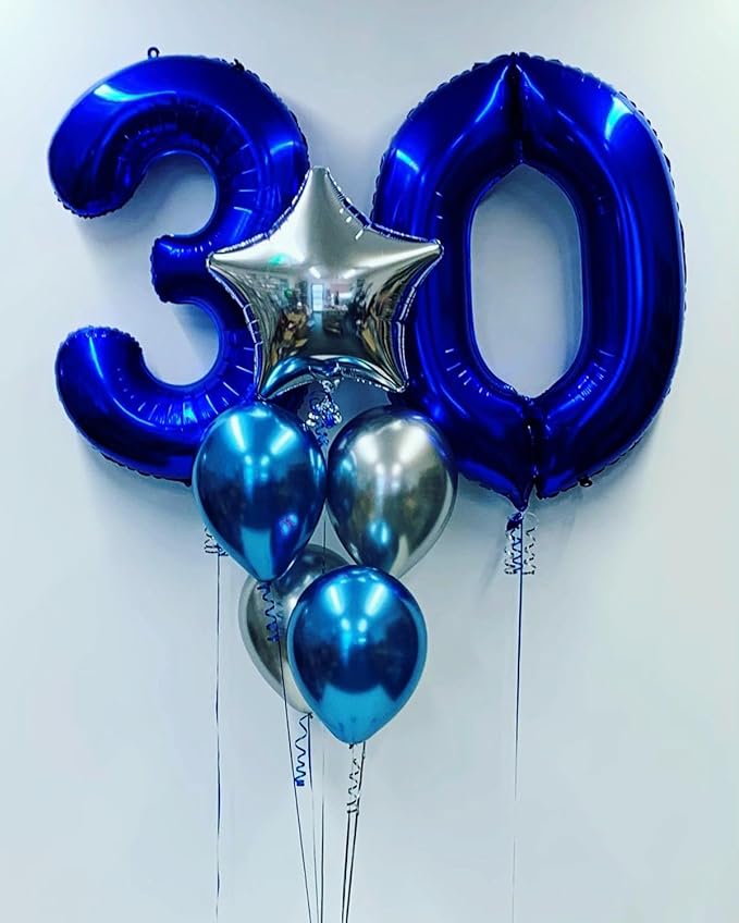 3 Balloon Number, 40 Inch Happy 3rd Birthday Decoration, Navy Blue Number 3 Ballon for 3, 13, 23, 30 Celebration, Boy and Girl Birthday, Wedding, Anniversary Decor
