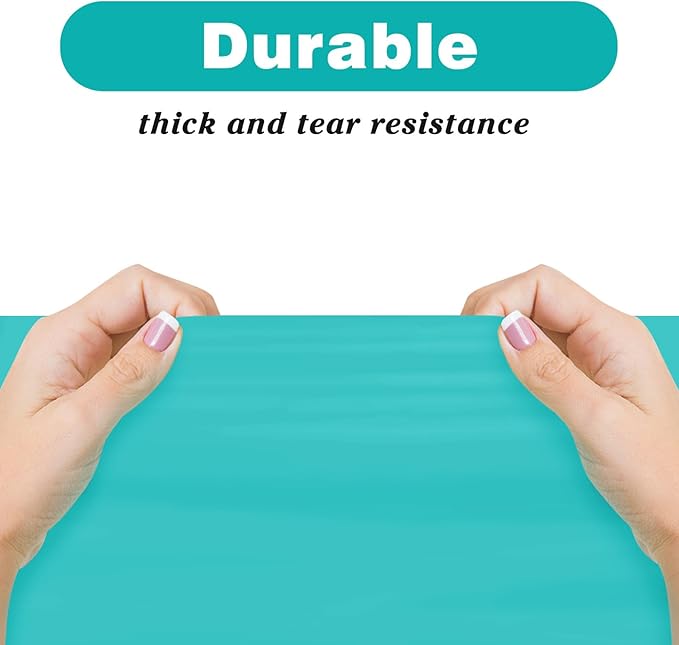 Kopokita 6PCS Teal Plastic Tablecloths 54 x 108 Inch, Disposable Table Cloths Rectangle Party Table Covers