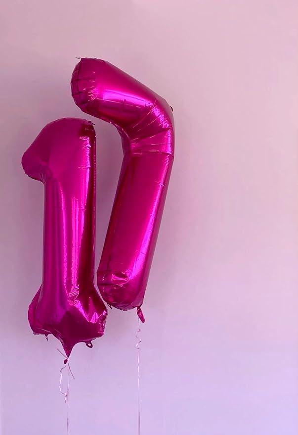 Big Rosy Purple 40 Inch 9 Balloon Number, Jumbo Giant 9th 19 29 39 49 99 Birthday Party Decorations, Large Rosy Purple Foil Balloons Anniversary Birthday Party Engagement Decorations