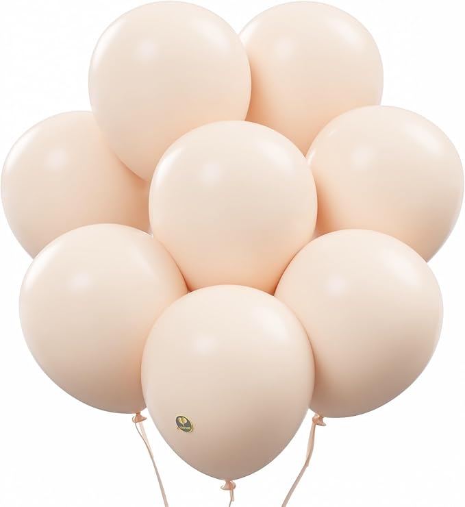 AFTERLOON® Biodegradable Balloons 24 pcs Pastel Peach 12 Inch, Matte Color Thickened Extra Strong Latex Helium Float, Colorful Bulk Color ballon baloon Globos Para Decoration De Fiestas Kids