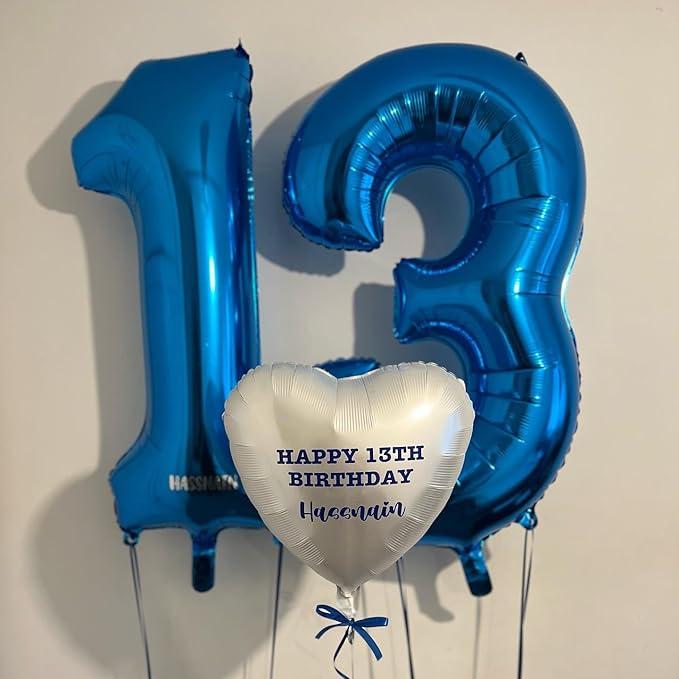Numbers Balloon 3, 40 Inch Large Dark Blue Balloon for Three Year Old Birthday Decor, 3 13 30 31 Birthday Party Decorations for Wedding Supplies