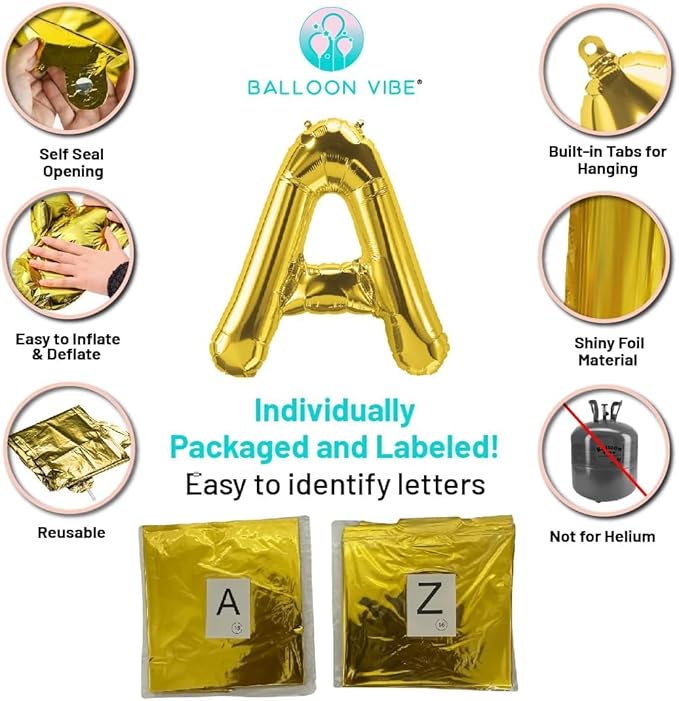 BALLOON VIBE DRI TRI 2026 Balloons Banner - Party Backdrop for Triathlon & Race Day Celebrations - 16" Foil Letters with 4 Straws, Ribbon and Adhesive Dots