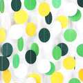 Yellow Green White Party-Decorations Garland - 52Ft Spring Summer Hanging Paper Streamers Banner, Graduation Birthday Wedding Engagement Baby Shower Garden Tea Party Decor Ouruola