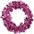 PMU 300 Ft Star Wire Shiny Garland Light Pink - Halloween, Christmas Party, Wedding, Birthday, Festive Home Decoration Ornament Light Pink (12pc-25Ft Each)