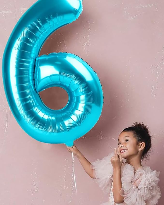 Number Balloons 1, 40 Inch One Balloons for 1st Birthday Girl Boy 1 11 21 Party Decorations Baby Shower Photo Shoot, Light Blue 1 Balloon