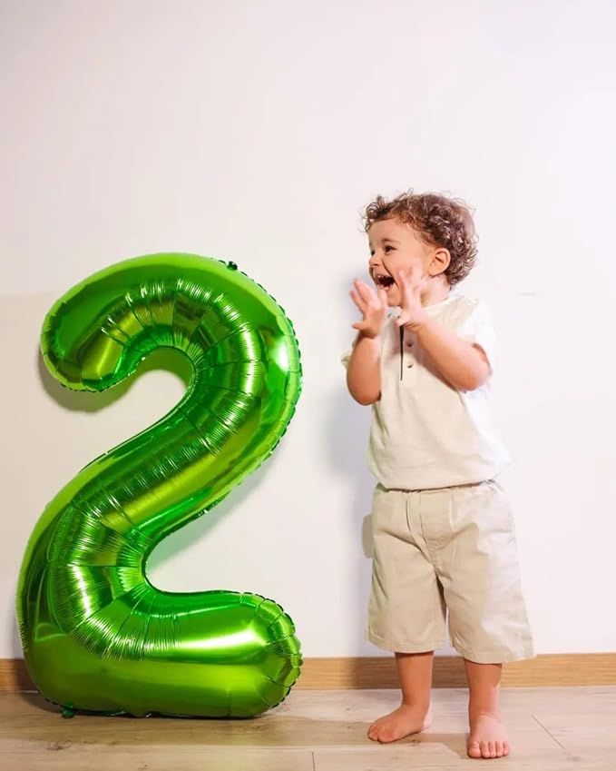 Light Green Number 1 Balloon for First Birthday 40 Inch, 1st One Number Balloons Birthday Decorations for Girl Boy Toddler Baby