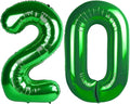 40 Inch Dark Green Number Balloon, Large Happy 20th Birthday Decorations for Women, Foil Balloon Number for Wedding Marriage Proposa Big Events Family Reunions Party Supplies