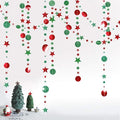 Decor365 Glitter Christmas Party Decorations Hanging Christmas Decoration Ugly Sweater Red Green Garlands Xmas Tree Star Streamer Photobooth Backdrop Office Classroom Birthday Party Decor