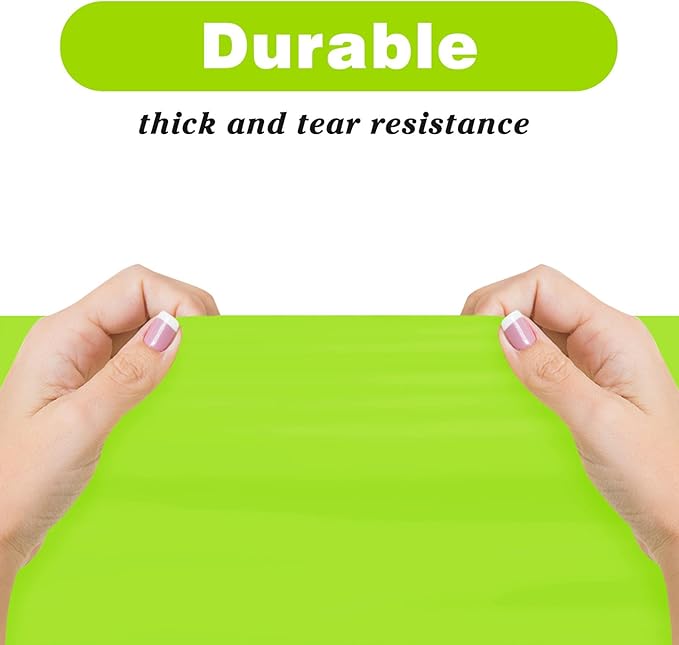 Kopokita 6PCS Lime Green Plastic Tablecloths 54 x 108 Inch, Disposable Table Cloths Rectangle Party Table Covers