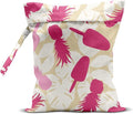 Wet Bag, Wet Dry Bag, Wet Bag for Swimsuit, Travel, Beach, Pool, Diapers, Dirty Yoga Gym Clothes, Makeup Bag, Waterproof Tropical Palm Leaves Decor Jungle Palm Leaf Favors