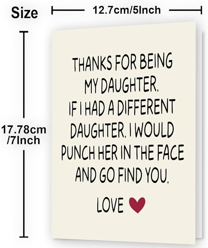 Birthday Card for Daughter | Daughter Birthday Card | Birthday Card Daughter | Daughter Birthday Card from Mom & Dad & Parents | Funny & Happy Birthday Card & Gifts for Adult Daughter