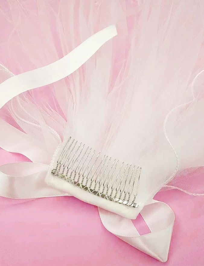 Bridal Veil with Headband Sash Glasses 4 PCS Bachelorette Party Decorations Bridal Shower Supplies Bridesmaid Favors