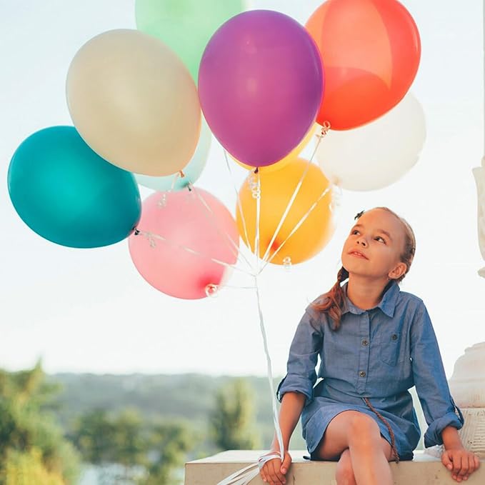 Assorted Rainbow Balloons 30 Pack 18 inch Round Bright Latex Balloons Assorted Colors for Birthday Baby Shower Wedding Party Birthday Decorations Supplies Arch Garland