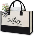 TOPDesign Canvas Tote Bag, Bridal Shower Gifts for Bride, Wedding Bachelorette Bride Gifts Shoulder Bag