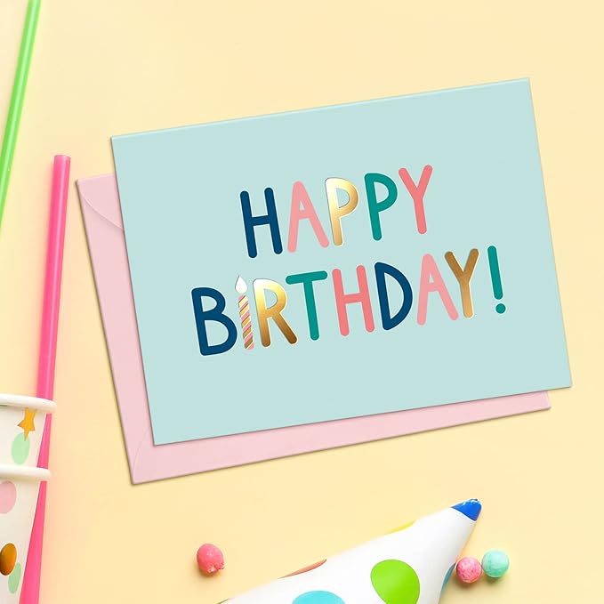 Sweetzer & Orange Happy Birthday Cards with Envelopes and Assortment Box – Variety Set of 50 Assorted Birthday Notes. Perfect Bulk Pack for Celebrations, Office, Friends, Family, and Special Occasions