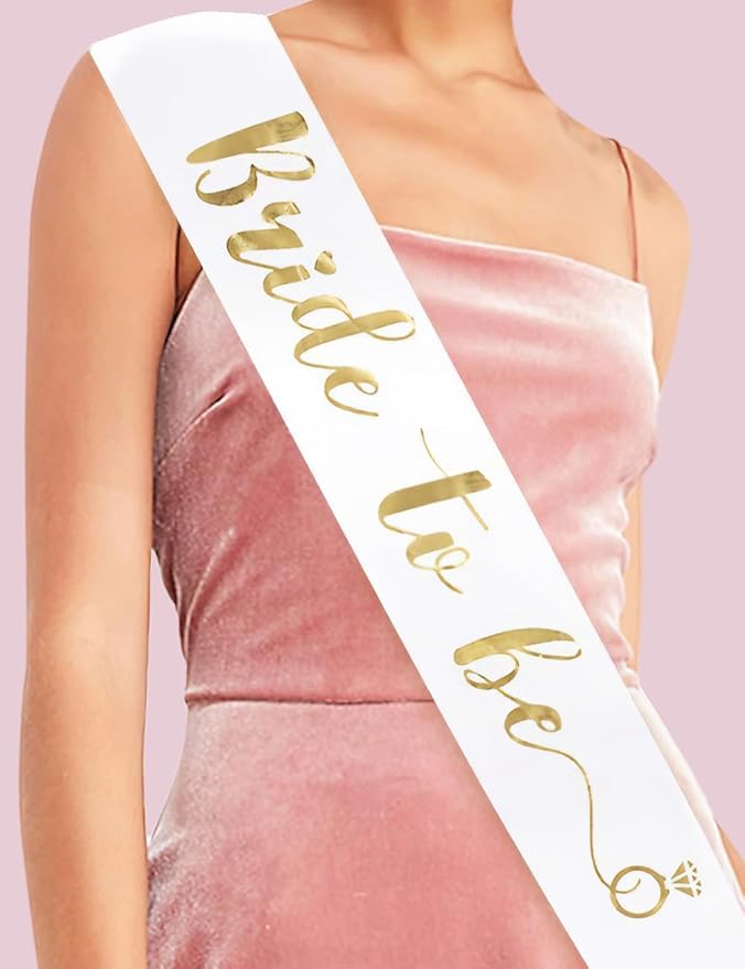 Bridal Veil with Headband Sash Glasses 4 PCS Bachelorette Party Decorations Bridal Shower Supplies Bridesmaid Favors