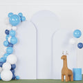 White Arch Cover Set of 3 Wedding Arch Backdrop Covers 4 5 6 FT Round Top Arch Cover Spandex Fitted Wedding Arched Backdrop Cover Arch Stand Covers for Birthday Party Ceremony Decorations