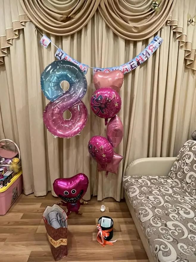 Starry Sky Number 2 Balloon 40 Inch, 2 Balloon Number, 2nd Birthday Decorations for Baby Girls Boys Toddlers