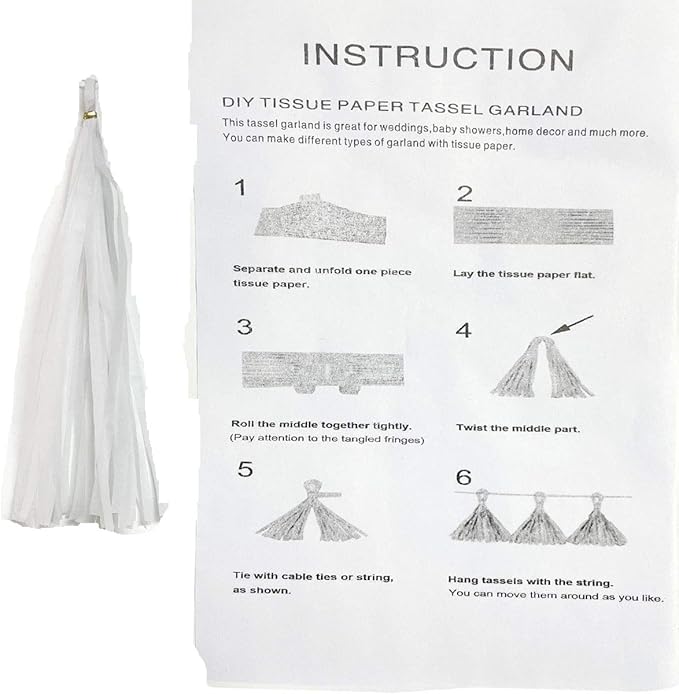 20PCS Green Paper Tassels Garland Banner Table Decor Party Tassels Banner Wedding Birthday Baby Shower Nursery Party Decorations Supplies
