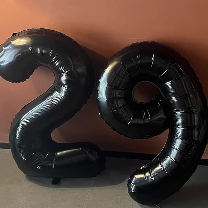 40 Inch Black Number 26 Digital Balloon,Jumbo Mylar Foil Helium Balloon for 26 Balloons for Birthday Party,Wedding Anniversary Party Decorations
