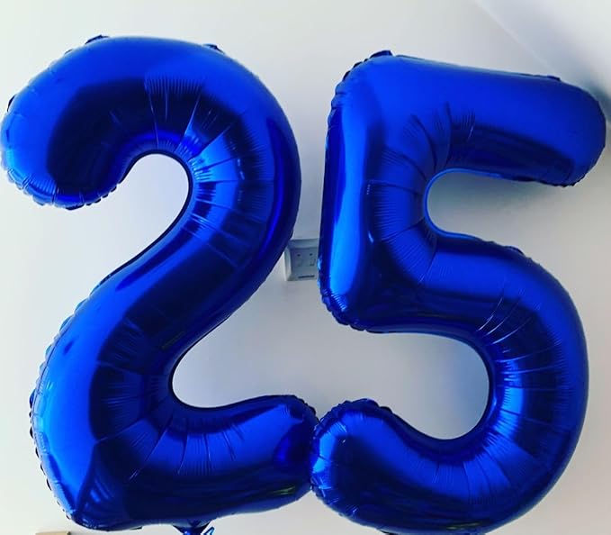 5 Number Balloons 40 Inch, Foil Balloons for Boys And Girls, Navy Blue Numbers Balloon for 5, 15, 25, 50 Birthday Party Decoration, Anniversary, Wedding, Single Supplies