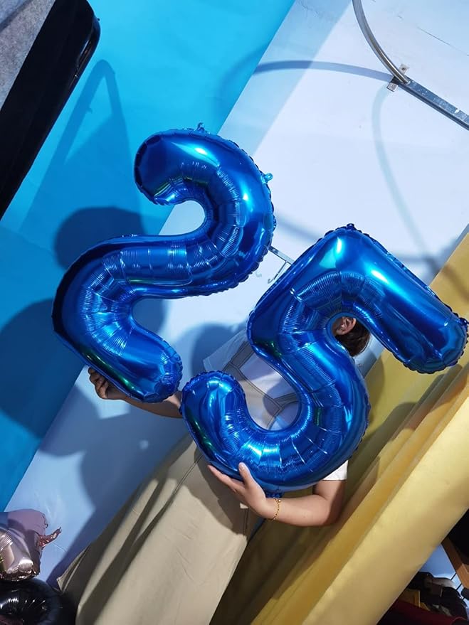 32 Inch Blue Number 8 Balloons Foil Ballon Digital Birthday Party Decoration Supplies (Blue Number 8 Balloon)