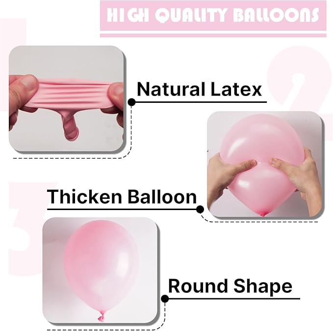 PartyWoo Baby Pink Balloons 152 pcs Different Sizes of 18 12 10 5 Inch Pastel Pale Light Pink Balloons Arch Kit Garland for Baby Shower Gender Reveal Birthday Princess Party Decorations Pink-Q05