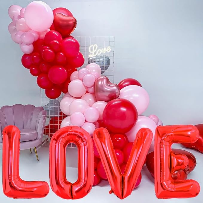 40 Inch Large Red Letter F Balloons Alphabet F Letter Balloons Foil Mylar Big Letter Balloons for Birthday Party Anniversary New Year Graduation Wedding Decorations