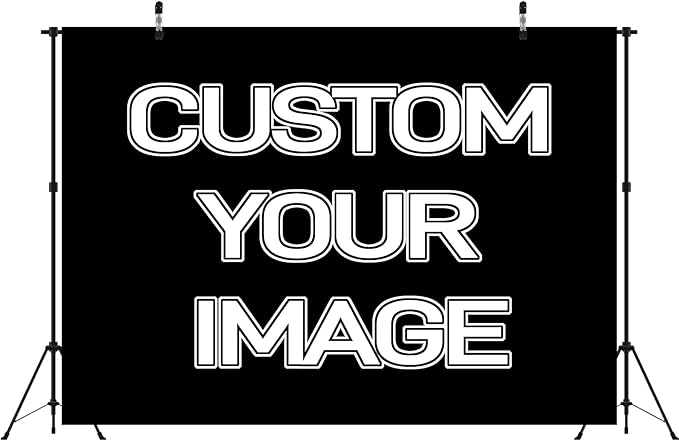 BELECO 15x8ft Fabric Custom Backdrop with Picture Logo Text Customize Your Design Personalized Background Customized Backdrop Banner for Party Decor Birthday Wedding Festival Photoshoot Home Decor