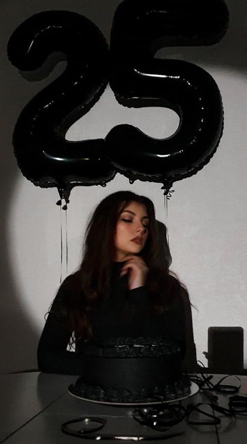 40 Inch Black Number Balloon 0-9(Zero-Nine), Big Size Happy Birthday Balloon, Foil Helium Big Number Balloon for Birthday Celebration Decorations Graduations Anniversary Photo Shoot