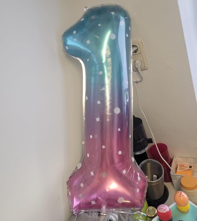 40 Inch Number 8 Balloon, Pink Purple Blue 8 18 28 80 Birthday Balloons for Men Boys, 8th Birthday Decorations Party Supplies, Wedding, Graduations