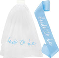 Bride to Be Set: Pearl-Trimmed Heart Sunglasses, Pearl BRIDE Sash & Tulle Veil - Bachelorette Party Bridal Accessories