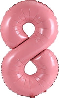 YPSelected 32 Inch Large Foil Helium Number Balloon Birthday Wedding Party 0-9 (Baby Pink, 8)