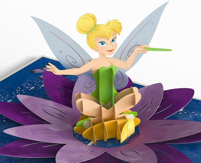 Lovepop Happy Birthday Pop-Up Card for Her and Him- 3D Disney Birthday Greeting Cards for Boys, Girls, Men, Women - Pixie Dust - 5" x 7" Tinker Bell Card - Blank Note Card & Envelope Included
