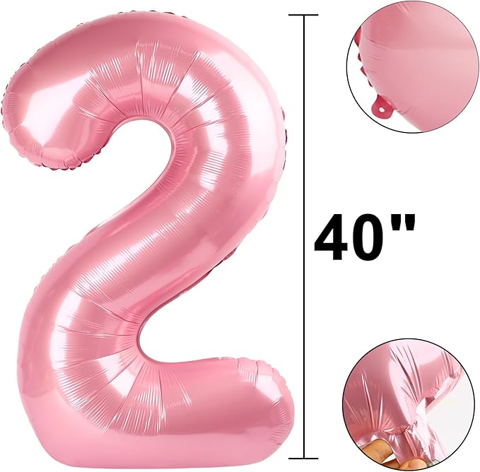 40 Inch Pearlescent Pink Number 25 Balloon Number 25 Balloon 40 Inch, 25th Birthday Party Decorations for Boy or Girl Huge Mylar Anniversary Party Supplies