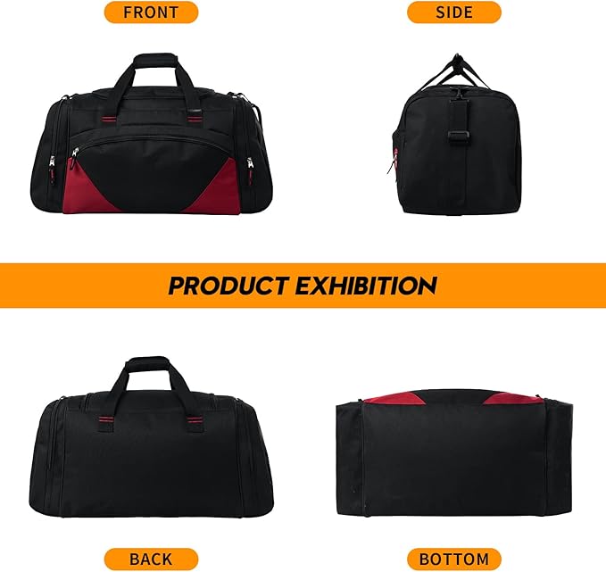 Mens Gym Bag, 55L Large Sports Duffle Bags, Workout Bags Lightweight