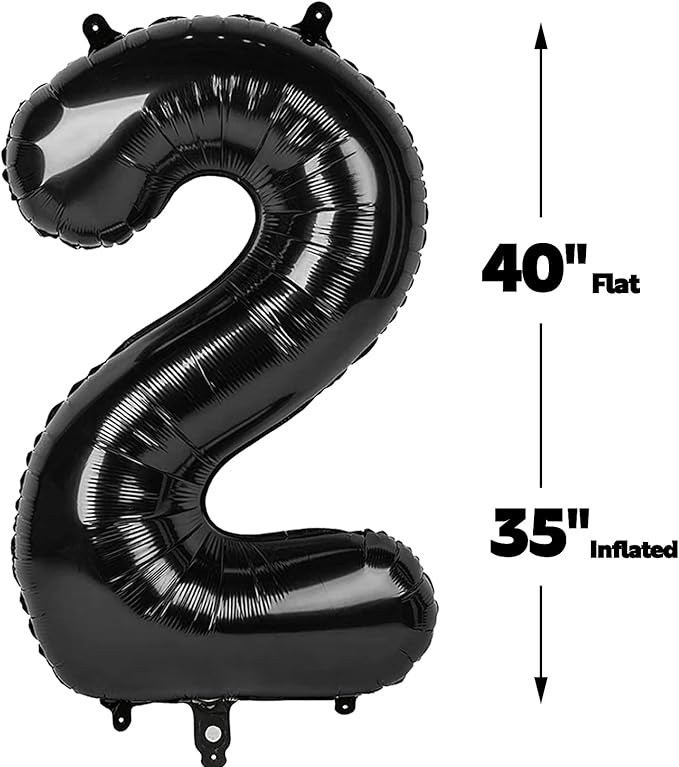 40 Inch Big Black Number 22 Balloon Birthday Decoration, Numbers 22 Helium Balloons 22 Celebration, Boy Girl Baby Anniversary Party Graduations Supplies Decorations
